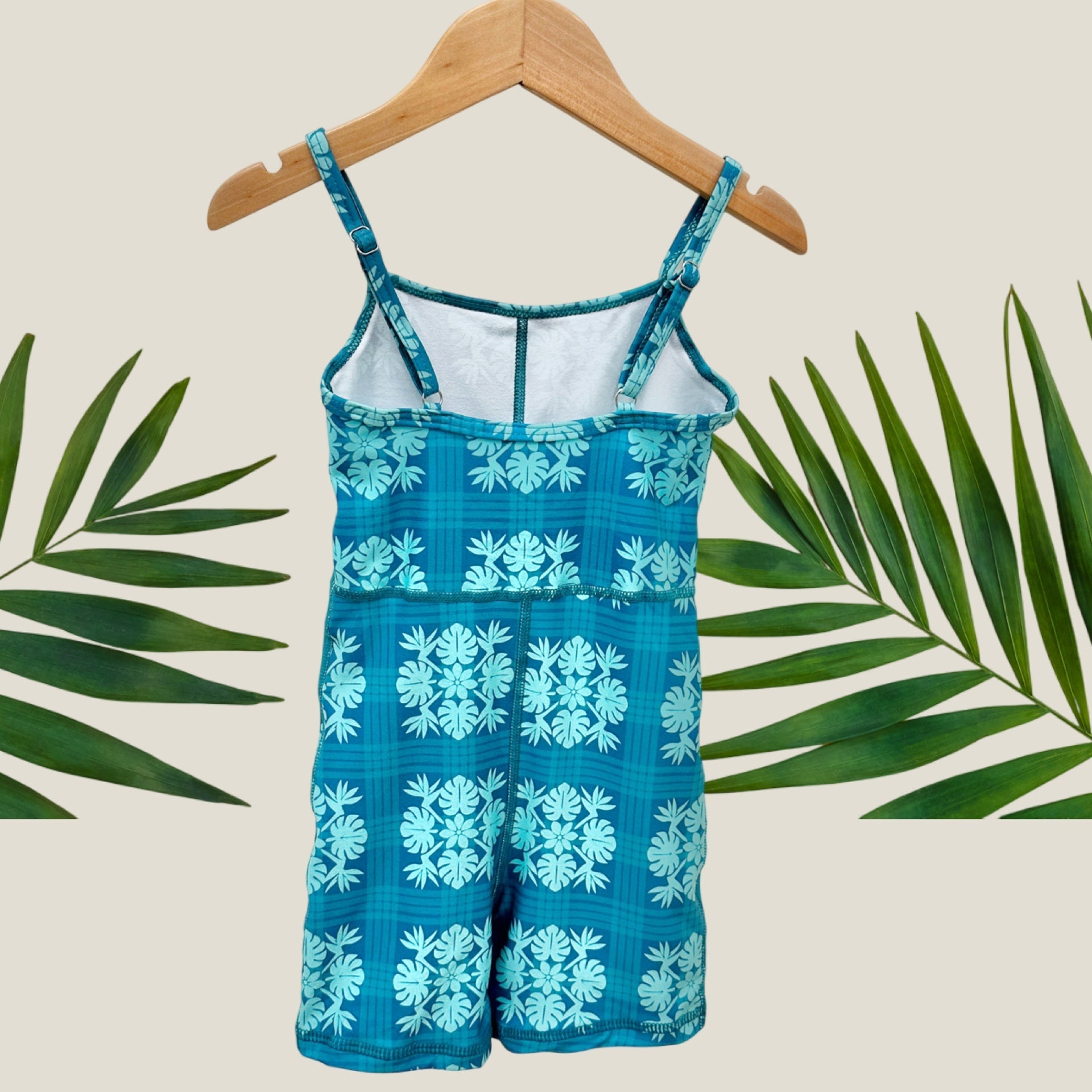Teal Tropical Palaka Sierra Jumpsuit - Sweet Sweet Honey Hawaii
