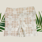 Tropical Cream Palaka Scarlett Shorts - Sweet Sweet Honey Hawaii