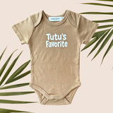 Tutu's Favorite Brown Onesie - Sweet Sweet Honey Hawaii