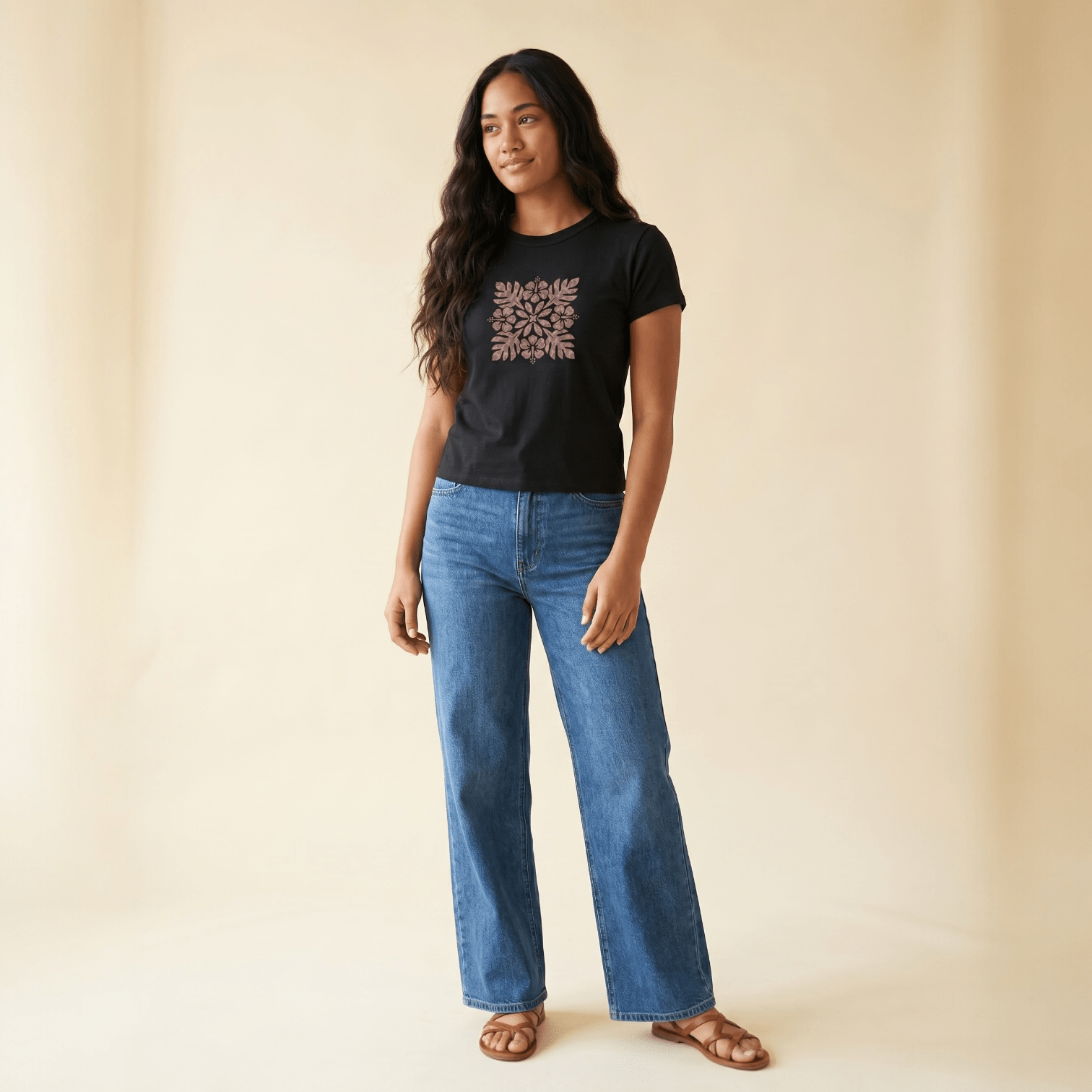 Womens Cheeta Baby Tee (Blk) - Sweet Sweet Honey Hawaii