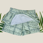 Women's Olive Green Quilt Julia Skort - Sweet Sweet Honey Hawaii