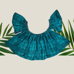 Women's Teal Tropical Palaka Baby Doll Top - Sweet Sweet Honey Hawaii