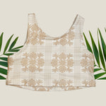 Women's Tropical Cream Palaka Julia Top - Sweet Sweet Honey Hawaii