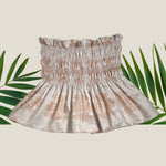 Women's Tropical Cream Palaka Ka'a Tube Top - Sweet Sweet Honey Hawaii