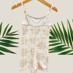 Women's Tropical Cream Palaka Sierra Jumpsuit - Sweet Sweet Honey Hawaii
